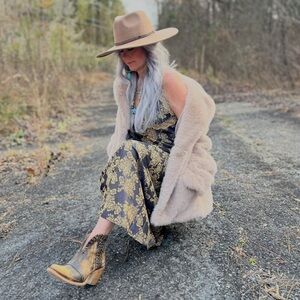 Avec Les Filles faux fur tan Coat